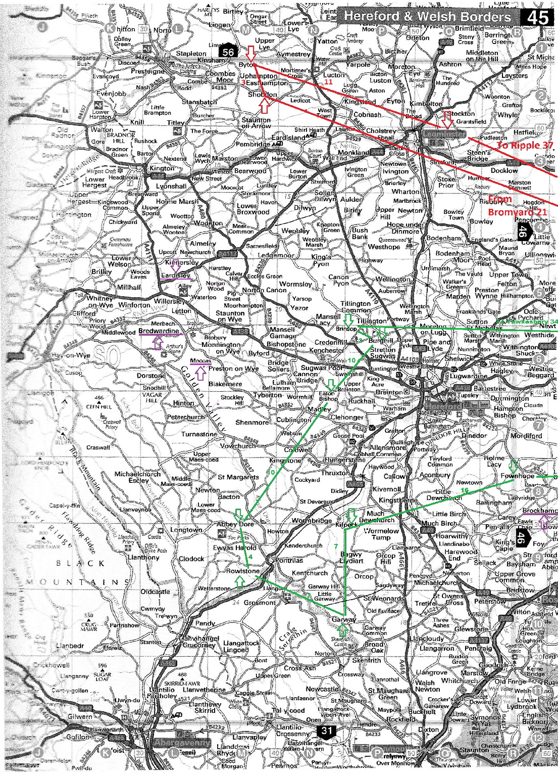 Hereford Map Mono3